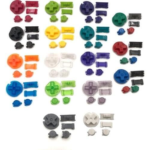 60sets Plastic Colorful Buttons Keypads for Gameboy Color Buttons for GBC D Pads A B Buttons Set