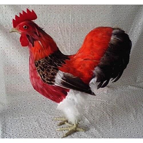 Large cock 42x40cm hard model toy,polyethylene&fur crow cock handmade craft,prop.home decoration gift 2278