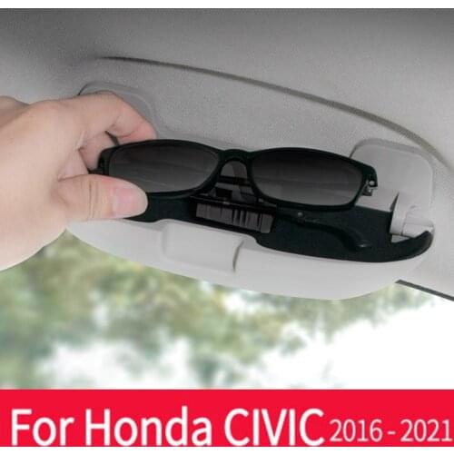 Car Glasses Case Sunglasses Holder Storage Box For Honda Civic New Design Interior Decoration Covers Car Styling car accessories