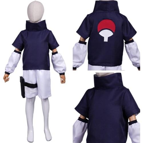 Sasuke Uchiha Cosplay Costume Kids Children Suit Outfits Halloween Carnival Party Cosplay Anime Uniform