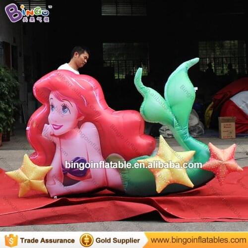 Hot sale Inflatable Mermaid Balloon giant Inflatable Mermaid Cartoon Character for Ocean theme decor party outdoor toy