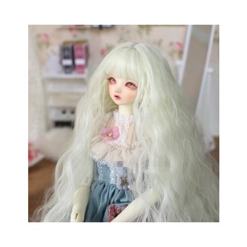 BJD doll simulation hair suitable for 1/31/41/6 fashion high temperature silk neat bangs instant noodles curly hair taro powder