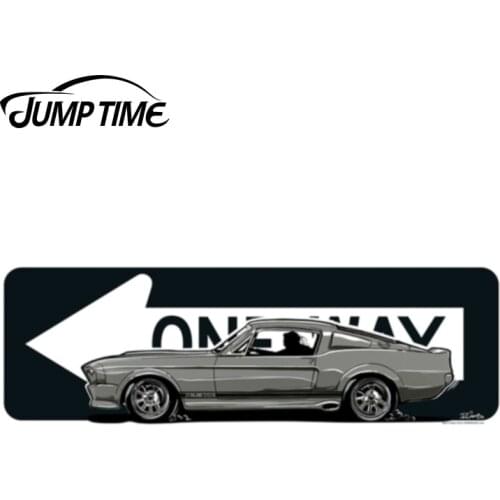 JumpTime 13cm x 4.5cm For ELEANOR ONE WAY For 1967 SHELBY Creative Sticker Car Stickers Waterproof Accessories Bumper Decal