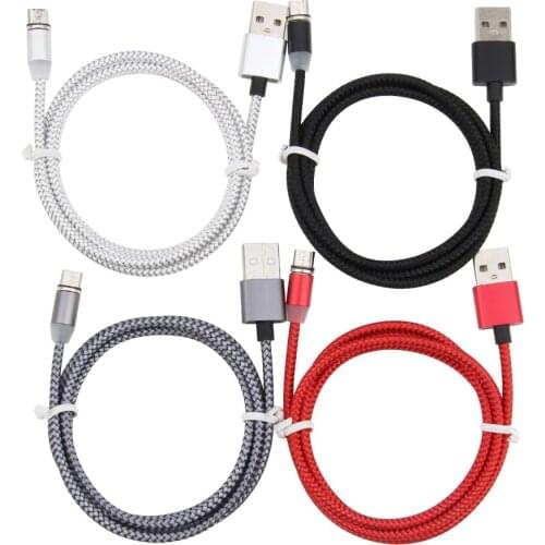 300pcs Magnetic Cable For iPhone Micro USB Type C Fast Charging Wire Cord For Samsung Huawei Flowing LED Lighting Magnet Charger