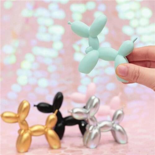 Small Cake Shiny room Figurine Mat Fashion Party Home Balloon Dog Statue Dessert Desktop Gifts Shape Sculpture Art Animals