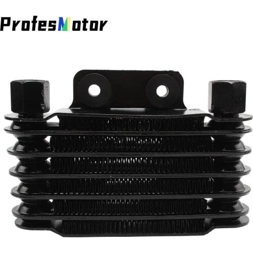 Motorcycle Engine Oil Cooler Cooling Radiator 65Ml Aluminum Black for 100CC-250CC Motorcycle Dirt Bike ATV