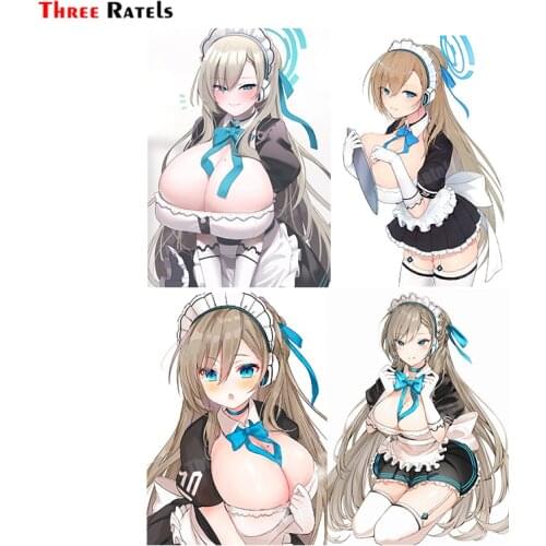 Three Ratels A605 Asuna Blue Archive Sexy Girl Personalized Creative Scratch Stickers Suitable For Auto Surface Waterproof