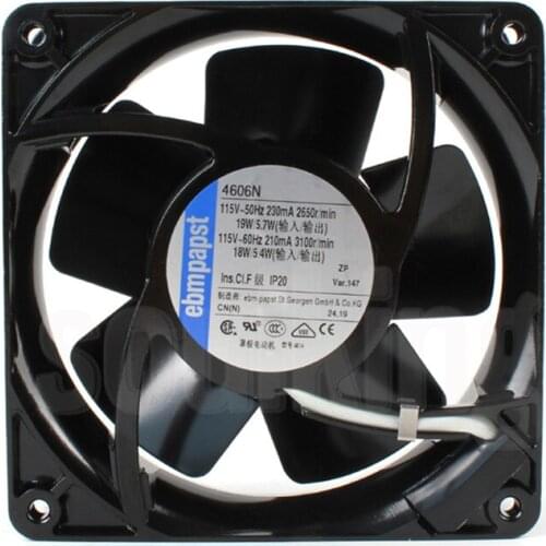 NEW ORIGINAL EBMPPAST 4606N 12038 115V 19/18W High temperature resistant UPS power fan 6months Warranty