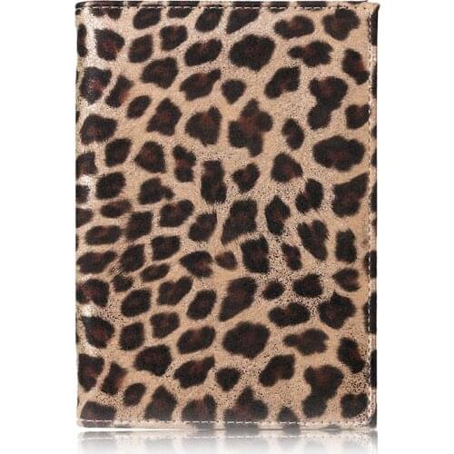 New fashion Leopard print Passport Holder Leisure Money Banquet Travel Wallet Check Gifts Cards Passport Cover Men Women