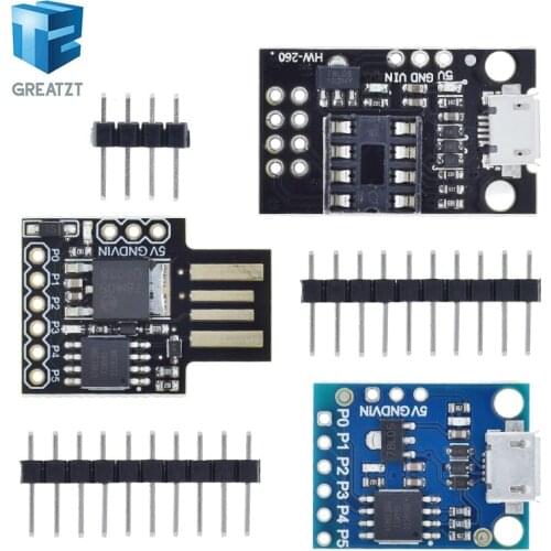 1pcs Blue Black TINY85 Digispark Kickstarter Micro Development Board ATTINY85 module for Arduino IIC I2C USB