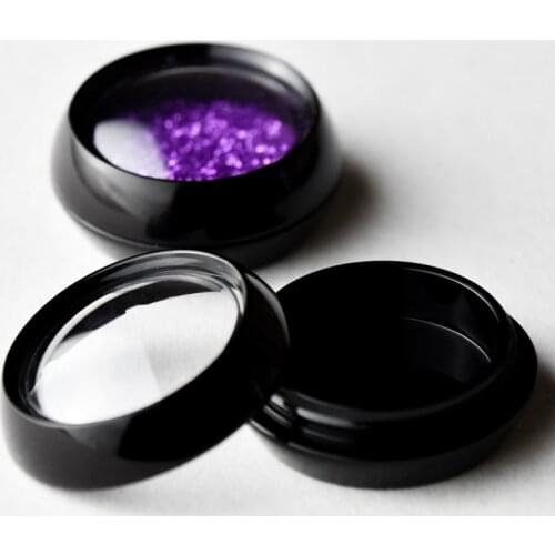 3g 5g 100pcs/lot Empty Black Shinning Nail Glitter Powder box Nail Glitter Dust Eyeshadow Makeup Cream Lip Balm Container Pots