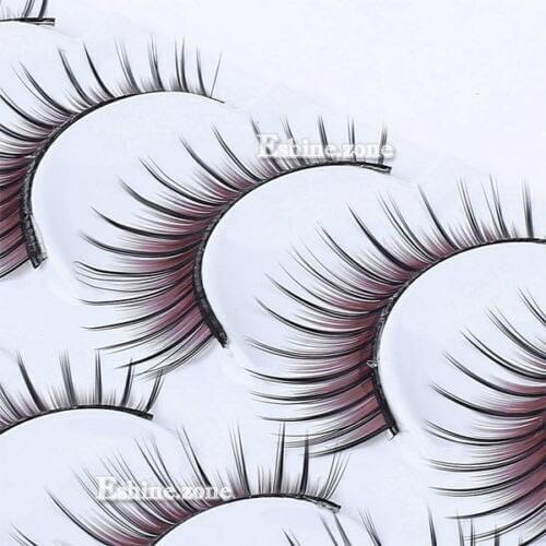New Fancy 5 Pairs Makeup Brwon False Eyelashes Soft Natural Eye Lashes Cosmetic