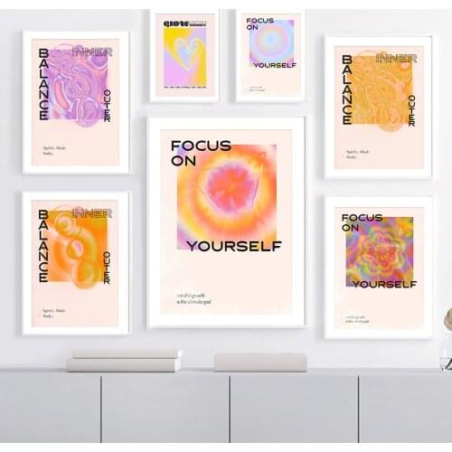 Retro Halo Psychedelic Gradient Abstract Wall Art Canvas Painting Nordic Posters And Prints Pictures For Living Room Home Decor