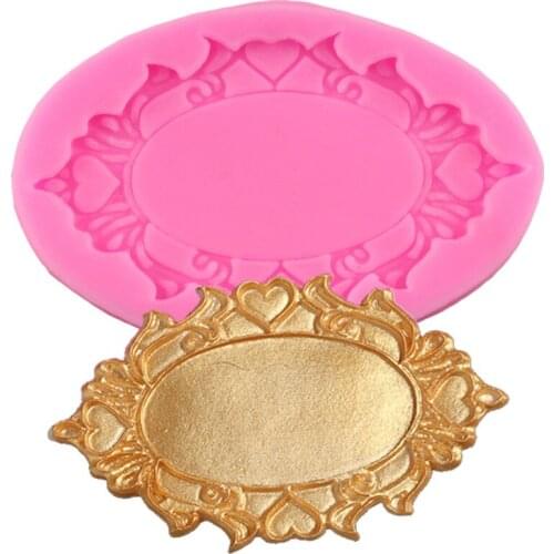 DIY Silicone Cookie Chocolate Fondant Cake Mold Classical European Printing Border Frame Fashion Frame A502-1