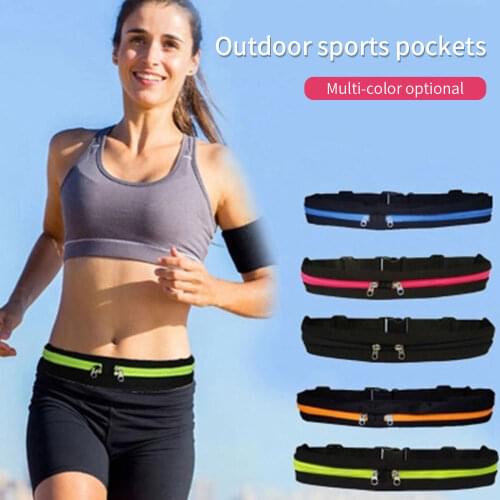 Estuches Para Celular Waist Bag Running Phone Belt Pouch For Iphone 12 11 Fashion Zipper Arm Band For Key Earphone Card Cash