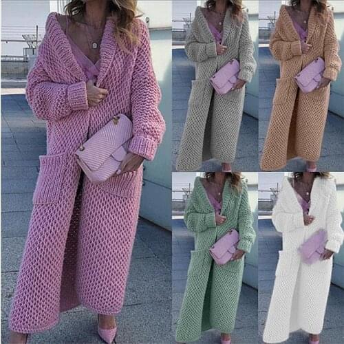 Womens Sweaters Winter 2021 Fashionable Casual Loose Sweater Female Autumn Cardigans Single Breasted Puff Hooded Coat Plus Size