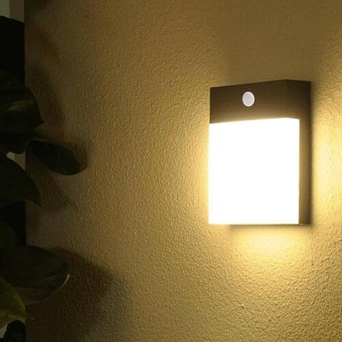 Thrisdar 18W Outdoor PIR Human Body Motion Sensor Porch Wall Lamp Garden Villa Fence Front Door Balcony Waterproof Wall Light