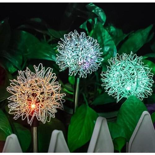 Solar Power Dandelion lamp Outdoor LED solar light lawn floor grounding lantern light solar lamp Waterproof Landscape Decor Lamp