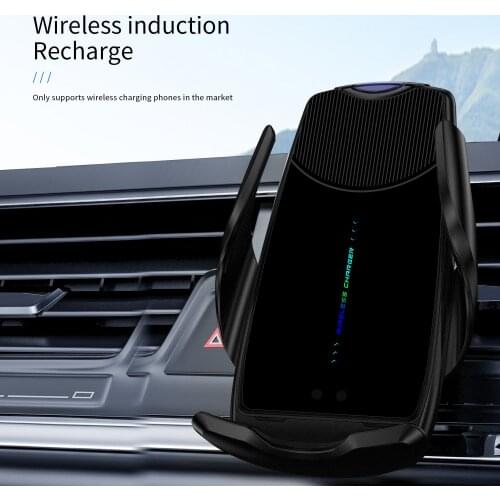 Smart induction clamping car wireless charger 15W fast charging car phone holder for iphone 8Plus 11 12 Samsung S10/9 Huawei P40