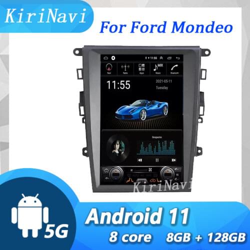 KiriNavi 12.1" Vertical Screen Tesla Style Android 9.0 Car Radio For Ford Fusion Mondeo Auto GPS Navigation DVD Player 2013-2017