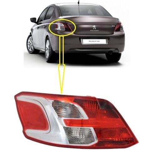 REAR TAIL LAMP (DUYSUZ) LEFT FOR PEUGEOT 301 2012-2017 9674807780