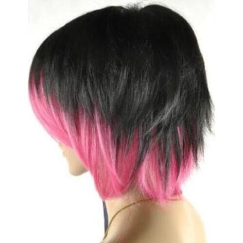 Zhao07900276+_+406 New Fashion Black Mix Short wig
