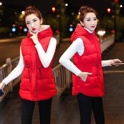Woman Jacket Vest down Cotton Vest Womens Autumn Winter Womens Loose-Fitting Sleeveless Shirt Vest Chaleco Mujer