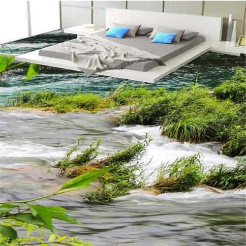 Wellyu Custom 3D mural PVC floor wallpaper wear-resistant anti-skid waterproof thickened self-adhesive wallpaper mural