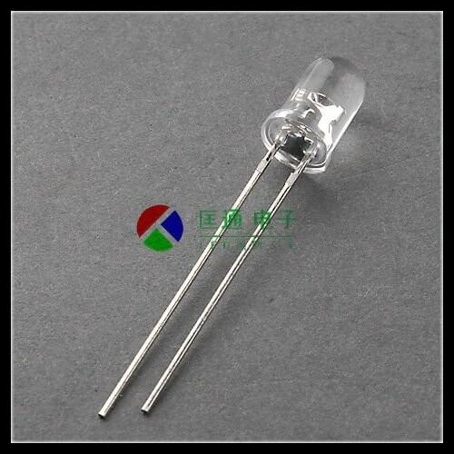 5mm white hair red highlight long foot lamp beads 5AR3UC12 red LED light emitting diode factory direct sales