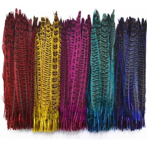 50Pcs/Lot Pheasant Tail Feathers 25-30CM/10-12inches Natural Female Pheasant Feathers For Crafts DIY Wedding Decorations Plumes