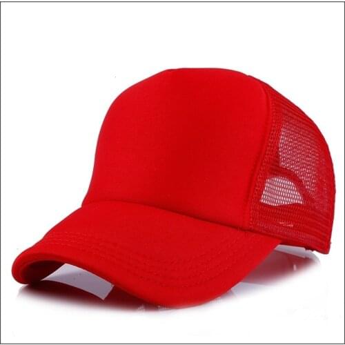 1 Pc Unisex Cap Casual Plain Mesh Baseball Cap Adjustable Snapback Hats For Women Men Hip Hop Trucker Cap Streetwear Dad Hat