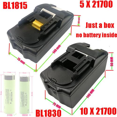 BL1830 21700 Li-ion Battery Case PCB Charging Protection Circuit Board Shell Box BL1860 For MAKITA 18V 3.0Ah 9.0Ah Housings
