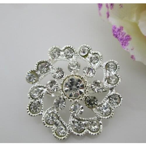 BT267 35mm)5pcs metal rhinestone buttons scrapbooking accessories
