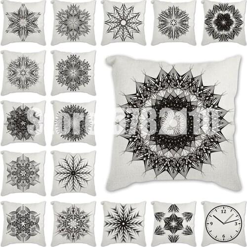 Nordic Decoration Home Tropical Decoration Cushion Cover Pillow Black White Leaves Decor for Home Throw Pillow Cushions Covers