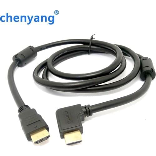 HDMI 90 Degree Right & Left Angled type A Male to HDMI Male Cable 1.4 1080P 3D for PS3 Projector HD Computer Cable 150cm/1.5m