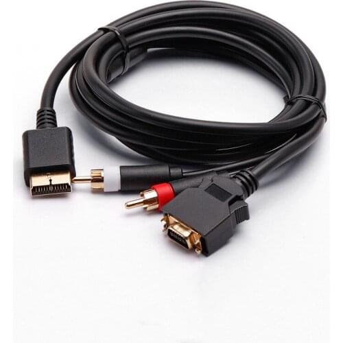HDTV D-Video D-Terminal AV Cable for PS 2 for PS 3 Black