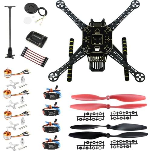 Feichao S600 4-Axle DIY Drone Kit PNP 600mm Frame Kit Landing Gear SkidAPM2.8 Flight Control 30A ESC 930KV Motor 1045 Paddles