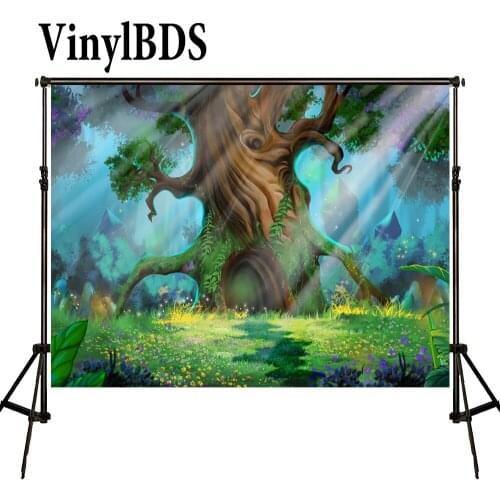 VinylBDS Spring Photography Backdrop Forest Background Newborn Photography Background Fairy Tale World Photo for Children Photos