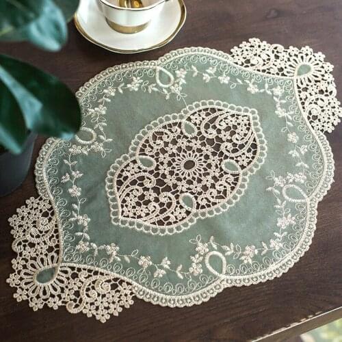 European-Style Placemat Lace Plate Mat Coffee Cup Mat INS Table Mat Modern Minimalist Western-Style Plate Mat Decoration