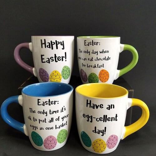 Large Capacity Mug 700ml Ceramic Water Cup Easter Milk Cup Microwave Cup Breakfast Cup Oatmeal Cup Coffee Cup Big Mug