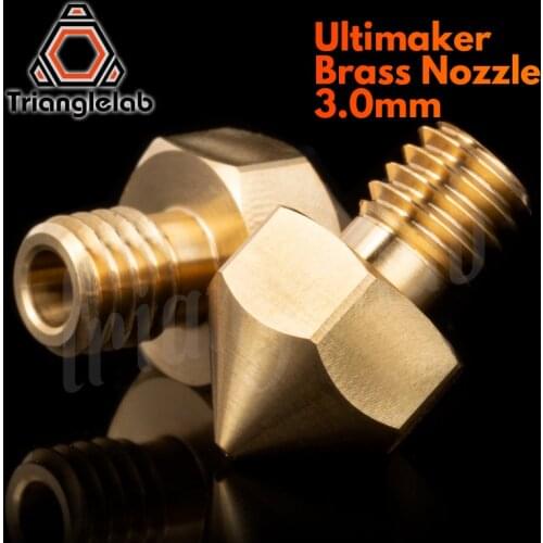 Trianglelab Ultimaker Brass Nozzle for 3D printers hotend 2.85/3.0MM Filament J-head UM2 Ultimaker 2 heatblock