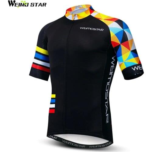 Weimostar Summer Cycling Jersey Men Short Sleeve Bicycle Cycling Clothing Maillot Ciclismo Road Bike mtb Jersey Cycling Shirt