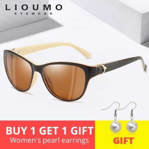 LIOUMO Womens Cat Eye Sunglasses
