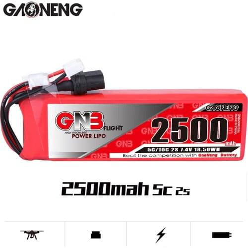 Gaoneng GNB 3500/2500mAh 2S1P 7.6V 7.4V Lipo Battery For Frsky Taranis QX7 X9D PLUS 2019 Transmitter TX Remote control RC Parts