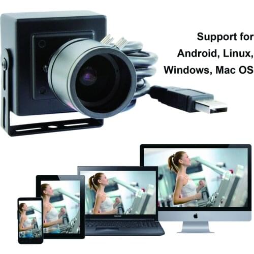 ELP 1.3MP HD Monochrome Black White 2.8-12mm varifocal M12 webcam Aptina AR0130 OTG UVC usb camera for android linux windows mac