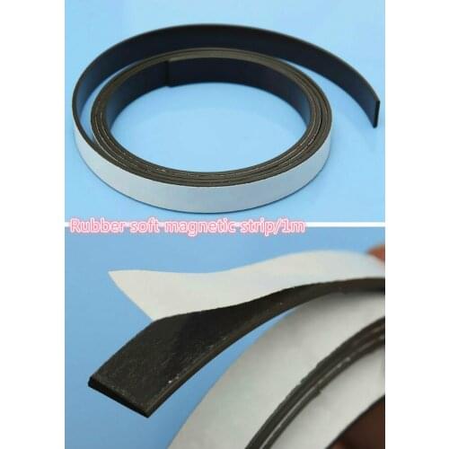 Long 1 Meter Rubber soft magnetic strip self Adhesive Flexible Magnetic Strip computer chassis dust net magnetic strip 12x2mm
