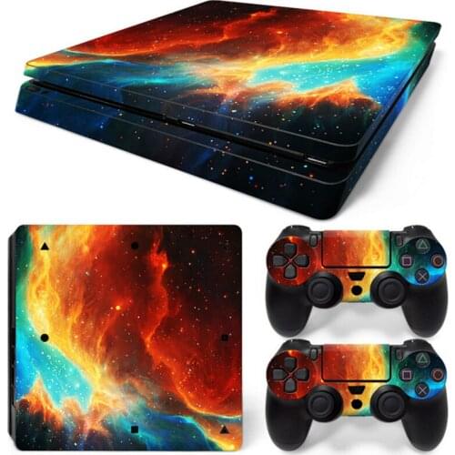 For PS4 Slim Skin Sticker For PlayStation 4 Console and Controllers For PS4 Slim Gamepad Controller Sticker Decal