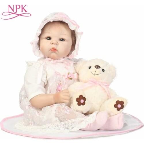 NPK Baby Reborn Dolls Soft Silicone Handmade Cloth Body Reborn Babies Doll Toys for Children Best Gifts for Kids Brinquedos