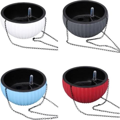 Hanging Planter Semi-Circular Flowerpot Self-Absorbing Plant Holder Garden Decoration Watering Hanging Baskets