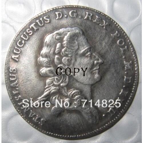 Poland 1782 Talar S A P STANISLAUS AUGUSTUS super coin COPY